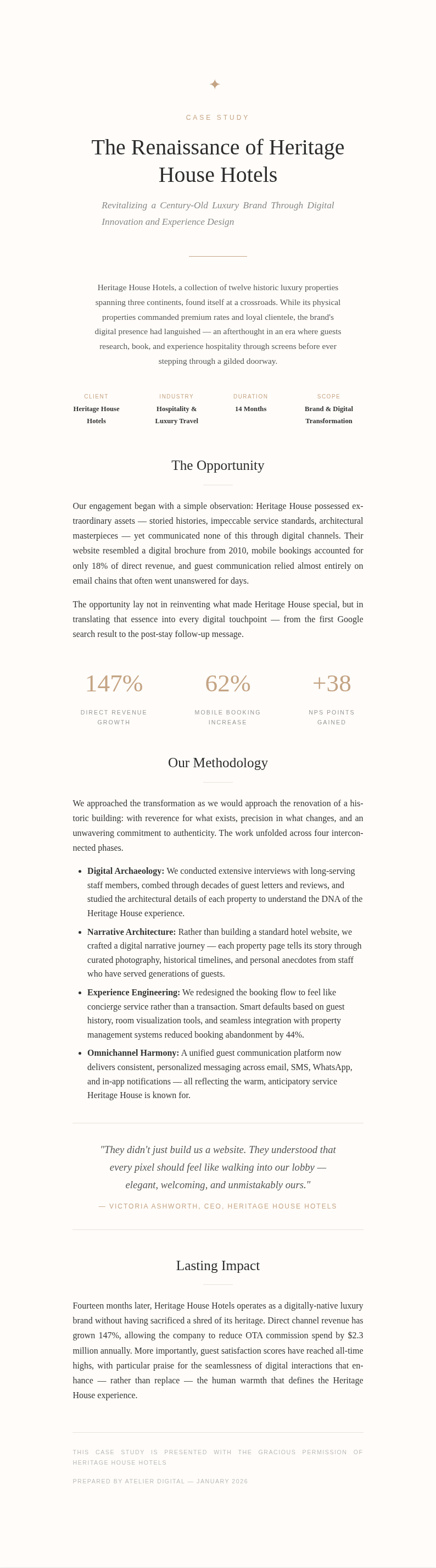 Elegant sophisticated case study